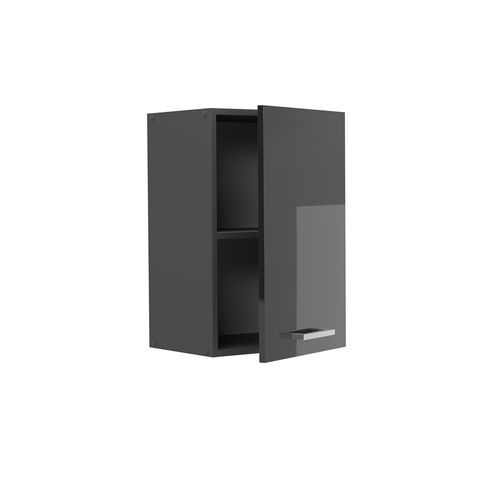 Elément Haut De Cuisine R-line 53429 Anthracite Haute Brillance 40cm