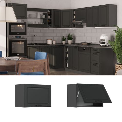 Elément Haut De Cuisine R-line 53430 Anthracite Campagne 60cm Plat