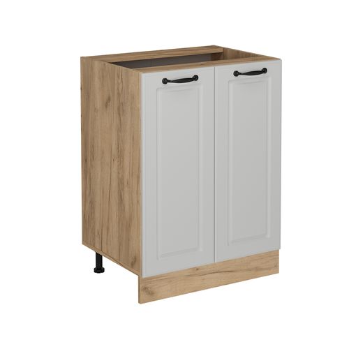 Meuble Bas De Cuisine R-line 53433 Blanc Campagne 60cm Sans Pt