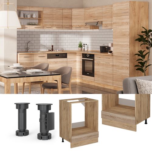 Meuble Pour Four R-line 53441 Sonoma 60cm , Pt Chêne