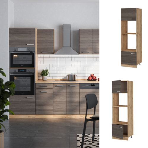 Armoire Micro-ondes R-line 53444 Gris Noble 60cm