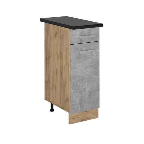 Meuble Cuisine R-line 53506 Béton 30cm , Pt Anthracite