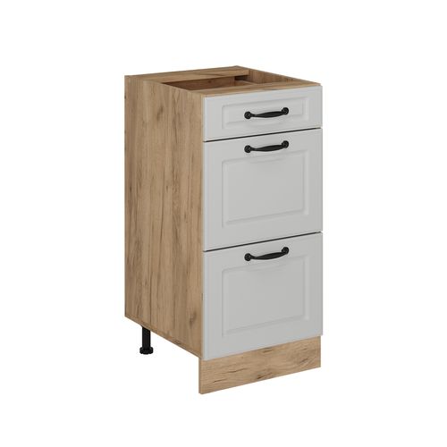 Meuble Cuisine R-line 53510 Blanc Campagne 40cm Avec Tiroirs, Sans Pt