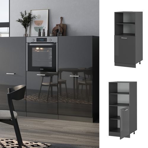Meuble Pour Four R-line 53575 Anthracite Haute Brillance 60cm