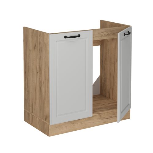 Meuble Bas Sous-évier R-line 53615 Blanc Campagne 80cm Sans Pt