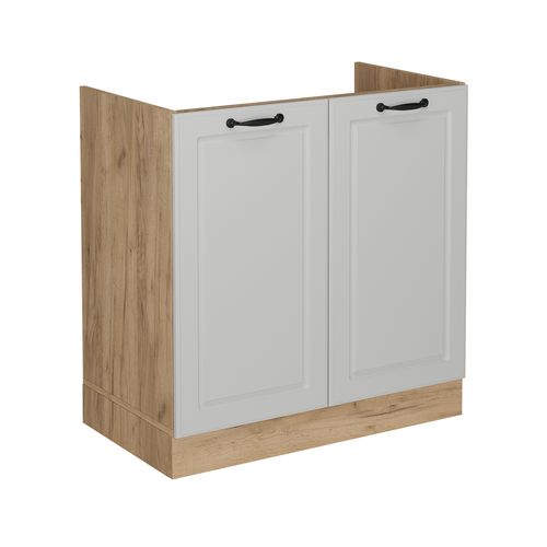 Meuble Bas Sous-évier R-line 53615 Blanc Campagne 80cm Sans Pt