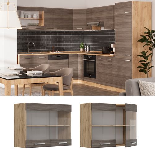 Armoire En Verre R-line 53619 Gris Noble 80cm