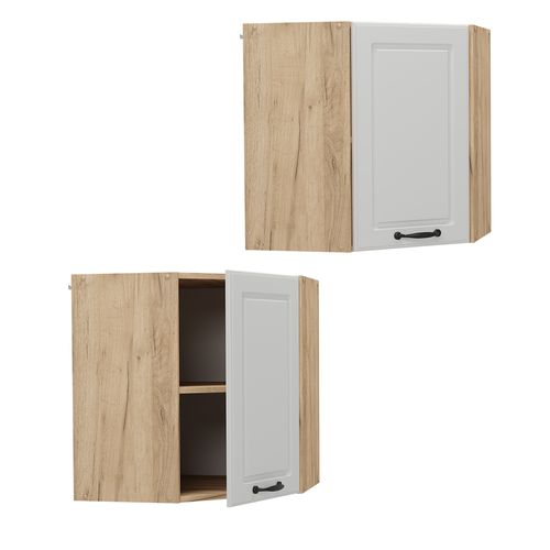 Elément Haut De Cuisine R-line 53620 Blanc Campagne 57cm