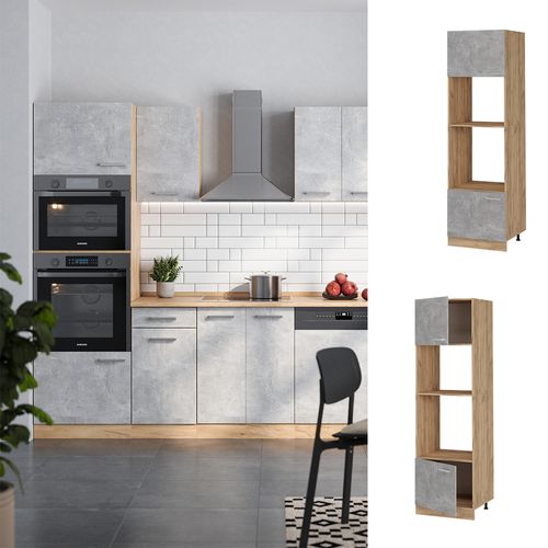 Armoire Micro-ondes R-line 53621 Béton 60cm