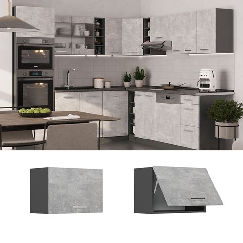 Elément Haut De Cuisine R-line 53668 Béton 60cm Plat