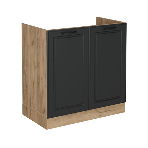 Meuble Bas Sous-évier R-line 53673 Anthracite Campagne 80cm Sans Pt