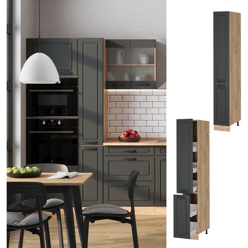 Meuble Haute De Cuisine R-line 53690 Anthracite Campagne 30cm