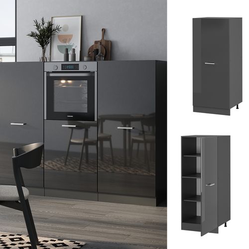 Meuble Pour Four R-line 53696 Anthracite Haute Brillance 60cm