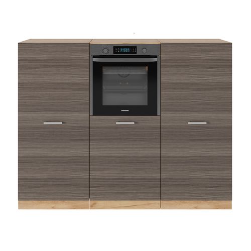 Bloc Cuisine R-line 53708 Gris Noble/chêne Doré 180cm Sans Pt