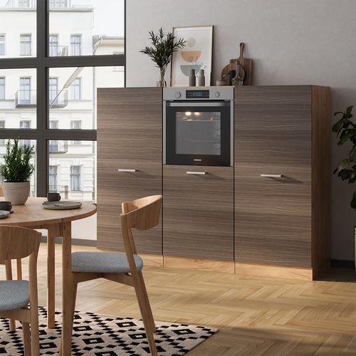Bloc Cuisine R-line 53708 Gris Noble/chêne Doré 180cm Sans Pt