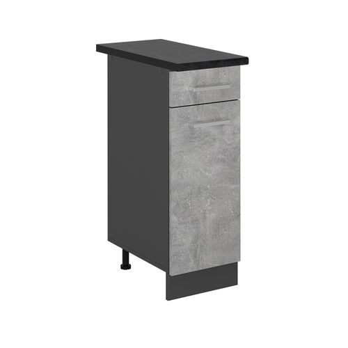 Meuble Cuisine R-line 53748 Béton 30cm , Pt Anthracite