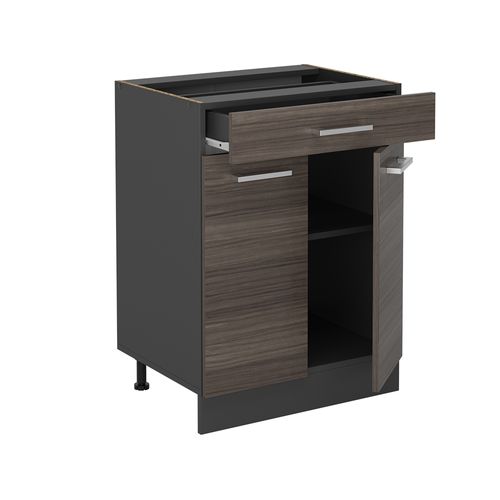 Meuble Cuisine R-line 53782 Gris Noble 60cm Pt Marbre