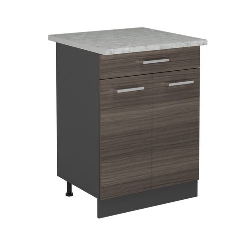 Meuble Cuisine R-line 53782 Gris Noble 60cm Pt Marbre