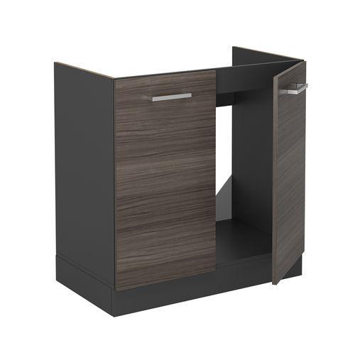 Meuble Bas Sous-évier R-line 53783 Gris Noble 80cm Sans Pt