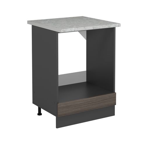 Meuble Pour Four R-line 53786 Gris Noble 60cm Pt Marbre