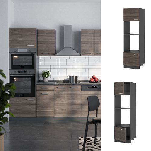 Armoire Micro-ondes R-line 53789 Gris Noble 60cm