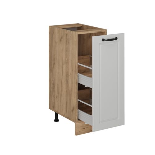 Meuble De Cuisine R-line 53807 Blanc Campagne 30cm , Pt Anthracite