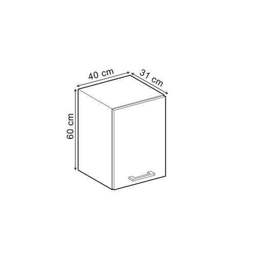 Elément Haut De Cuisine R-line 53845 Gris Noble 40cm