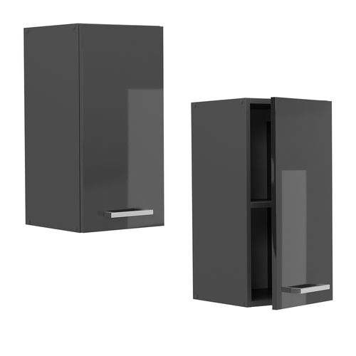 Elément Haut De Cuisine R-line 53847 Anthracite Haute Brillance 30cm