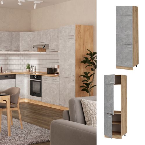 Armoire Pour Frigo R-line 53857 Béton 60cm