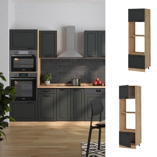 Armoire Micro-ondes R-line 53859 Anthracite Campagne 60cm