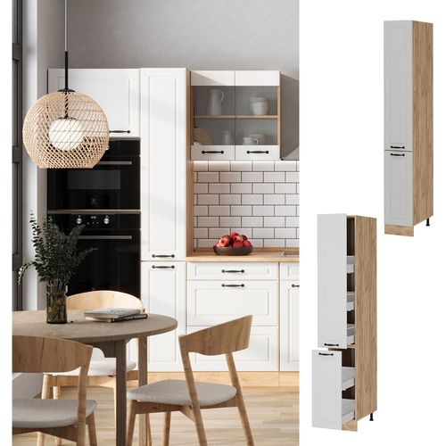 Meuble Haute De Cuisine R-line 53867 Blanc Campagne 30cm