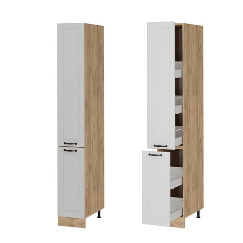 Meuble Haute De Cuisine R-line 53867 Blanc Campagne 30cm