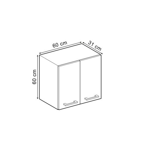 Elément Haut De Cuisine R-line 53904 Gris Noble 60cm