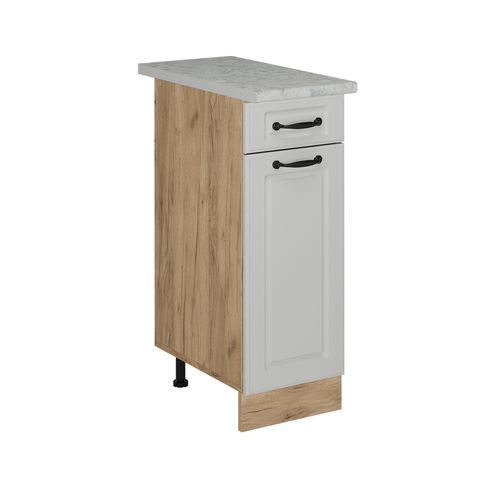 Meuble Cuisine R-line 53917 Blanc Campagne 30cm Pt Marbre