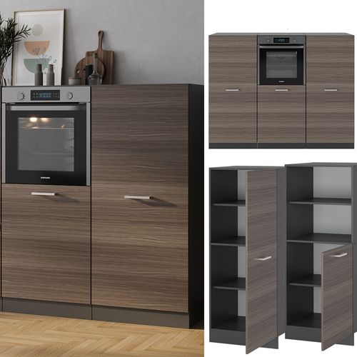Bloc Cuisine R-line 53952 Gris Noble/anthracite 180cm Sans Pt