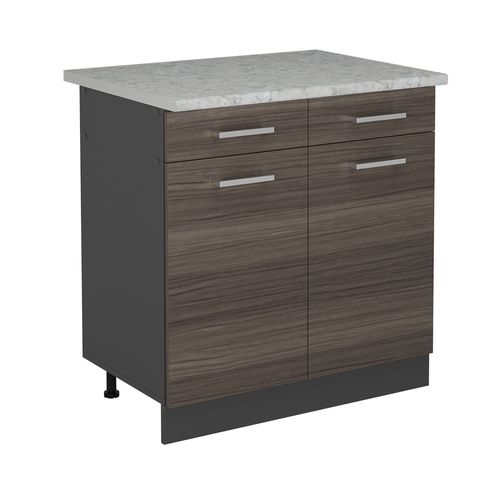Meuble Cuisine R-line 53960 Gris Noble 80cm Pt Marbre