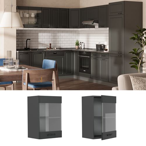 Armoire En Verre R-line 53961 Anthracite Campagne 40cm