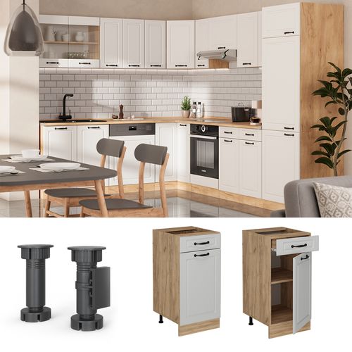 Meuble Cuisine R-line 53964 Blanc Campagne 40cm Sans Pt