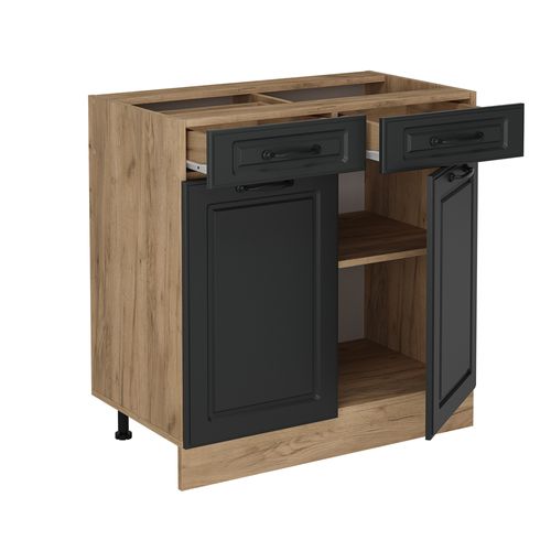 Meuble Cuisine R-line 53968 Anthracite Campagne 80cm Sans Pt