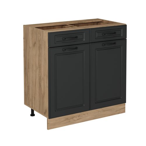 Meuble Cuisine R-line 53968 Anthracite Campagne 80cm Sans Pt
