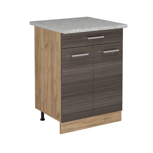 Meuble Cuisine R-line 54025 Gris Noble 60cm Pt Marbre