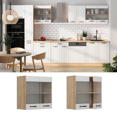 Armoire En Verre R-line 54039 Blanc Campagne 60cm