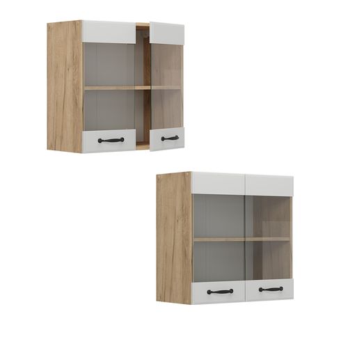 Armoire En Verre R-line 54039 Blanc Campagne 60cm