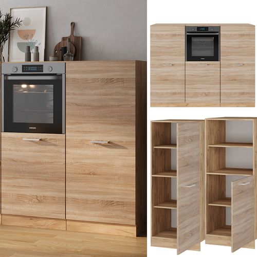 Bloc Cuisine R-line 54052 Sonoma/chêne Doré 180cm Sans Pt
