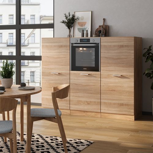 Bloc Cuisine R-line 54052 Sonoma/chêne Doré 180cm Sans Pt