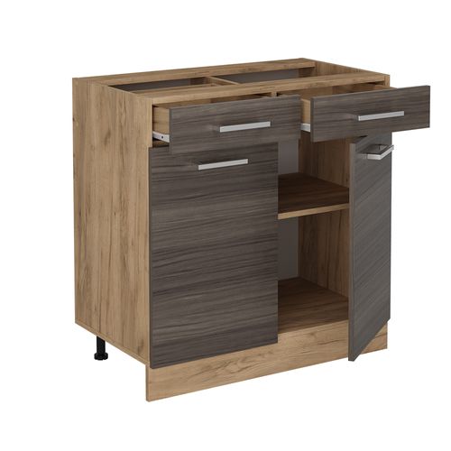 Meuble Cuisine R-line 54087 Gris Noble 80cm Sans Pt