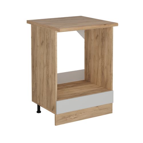 Meuble Pour Four R-line 54090 Blanc Campagne 60cm , Pt Chêne