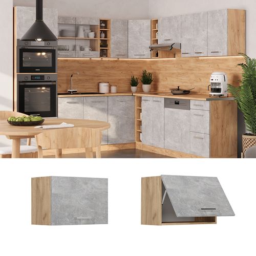 Elément Haut De Cuisine R-line 54092 Béton 60cm Plat