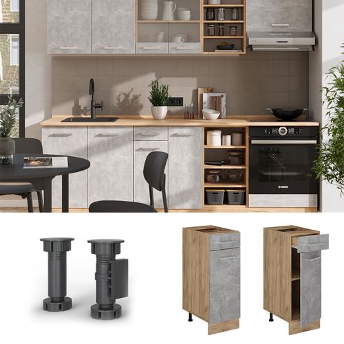Meuble Cuisine R-line 54093 Béton 30cm Sans Pt