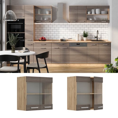 Armoire En Verre R-line 54101 Gris Noble 60cm